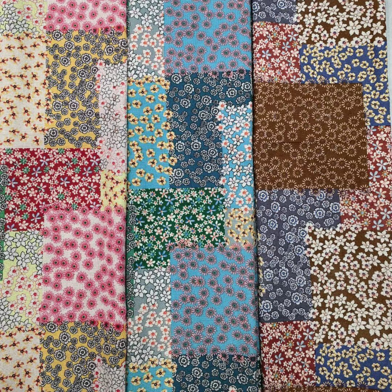 Linen Table Runner - Cotton Linen Printed Fabric Small Floral