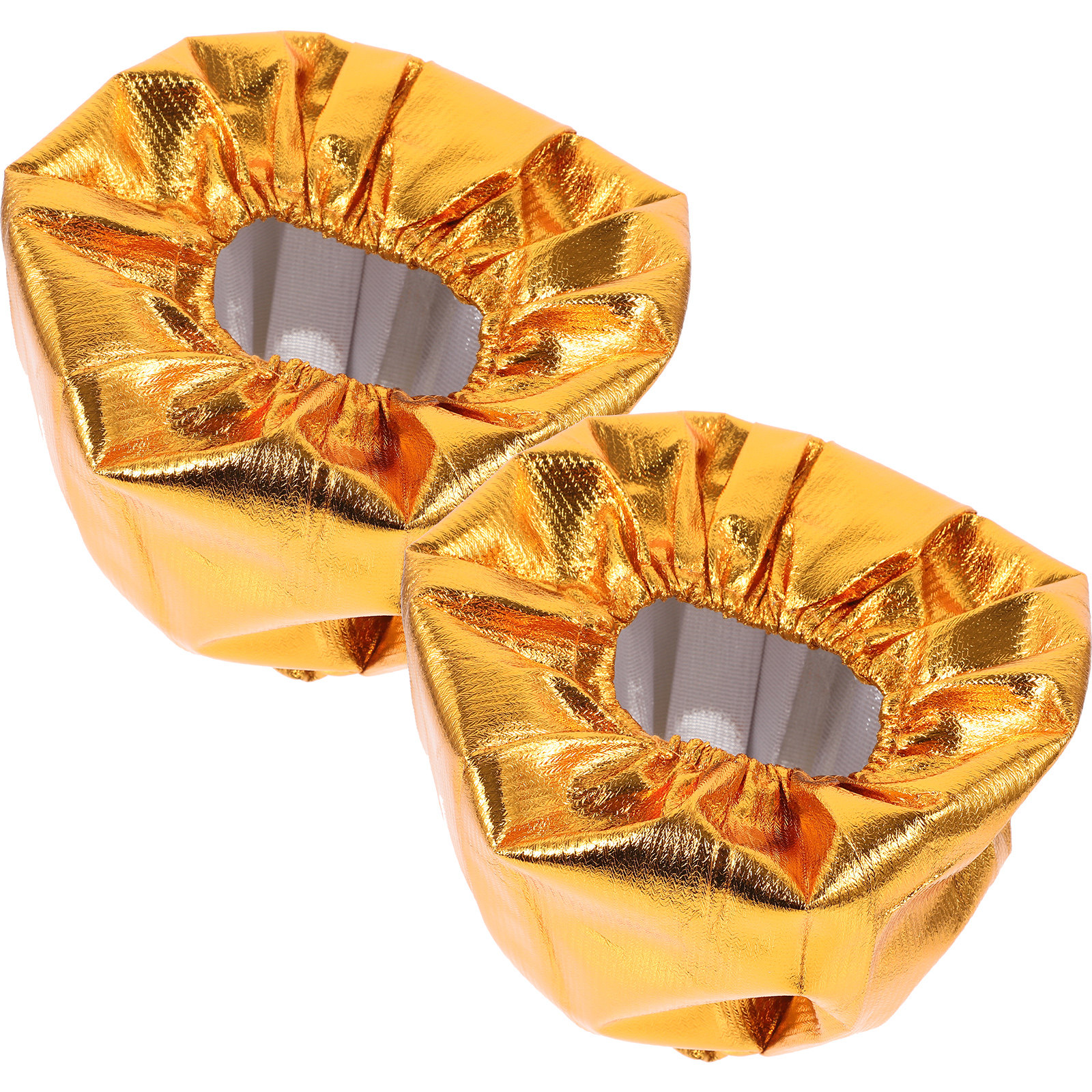 Home Decor Store - 2Pcs Gold Fabric Flower Pot Cover