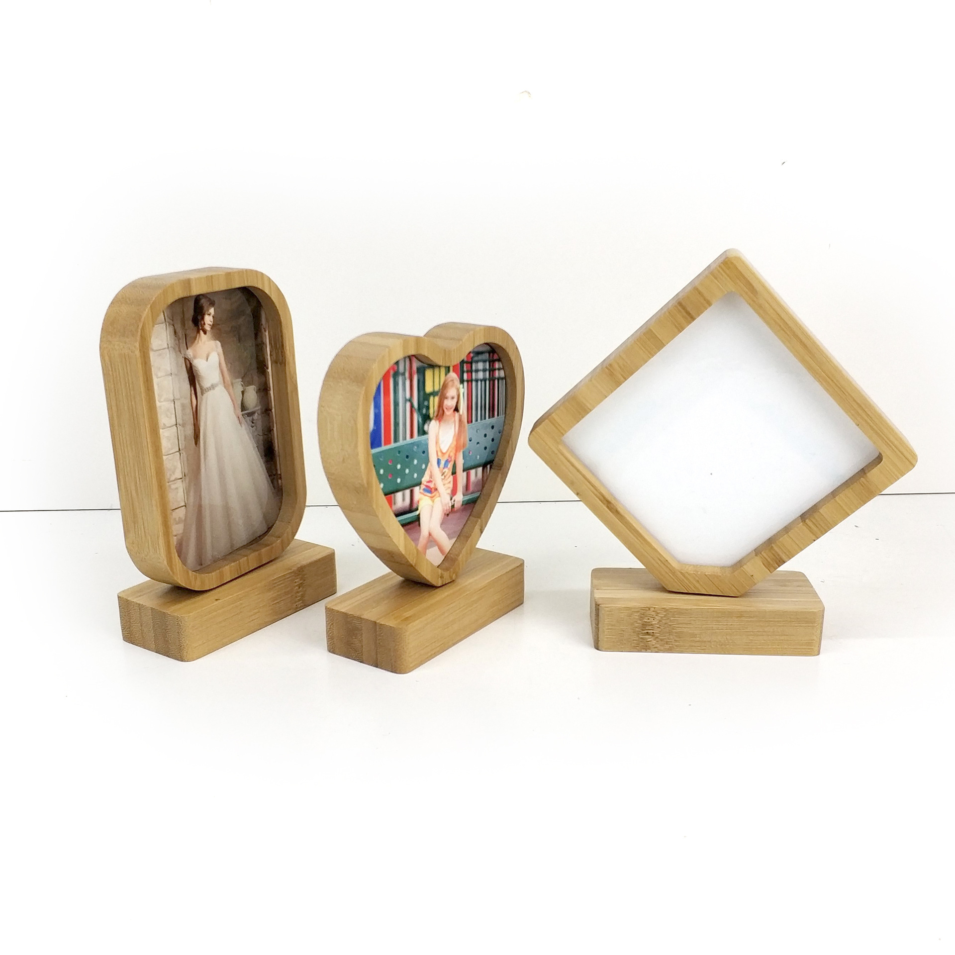 Bamboo Photo Frame - 4PCS Free shipping Blank sublimation bamboo-made