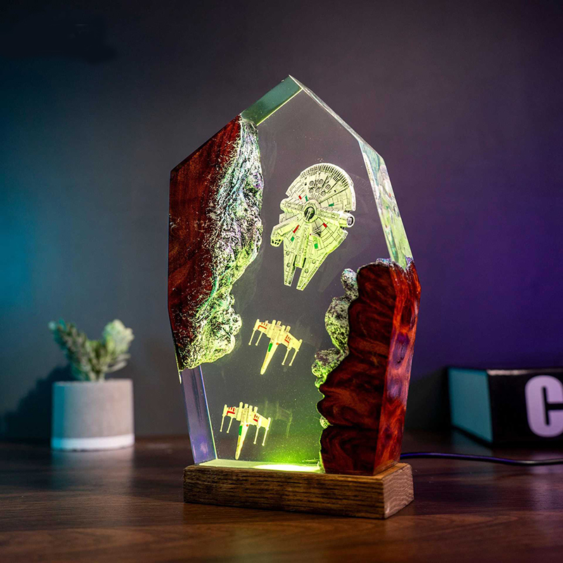 Home Decor For Birthday - Table Resin Lamp Universe War Sence