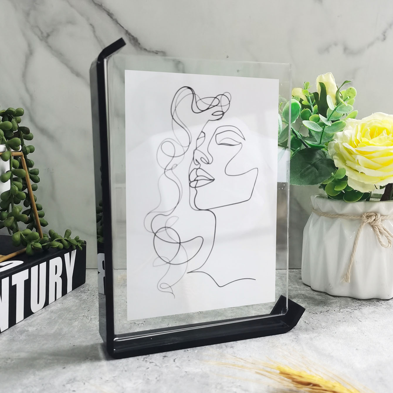Bamboo Photo Frame - Acrylic Black Photo Frame 10X15cm 15X20cm