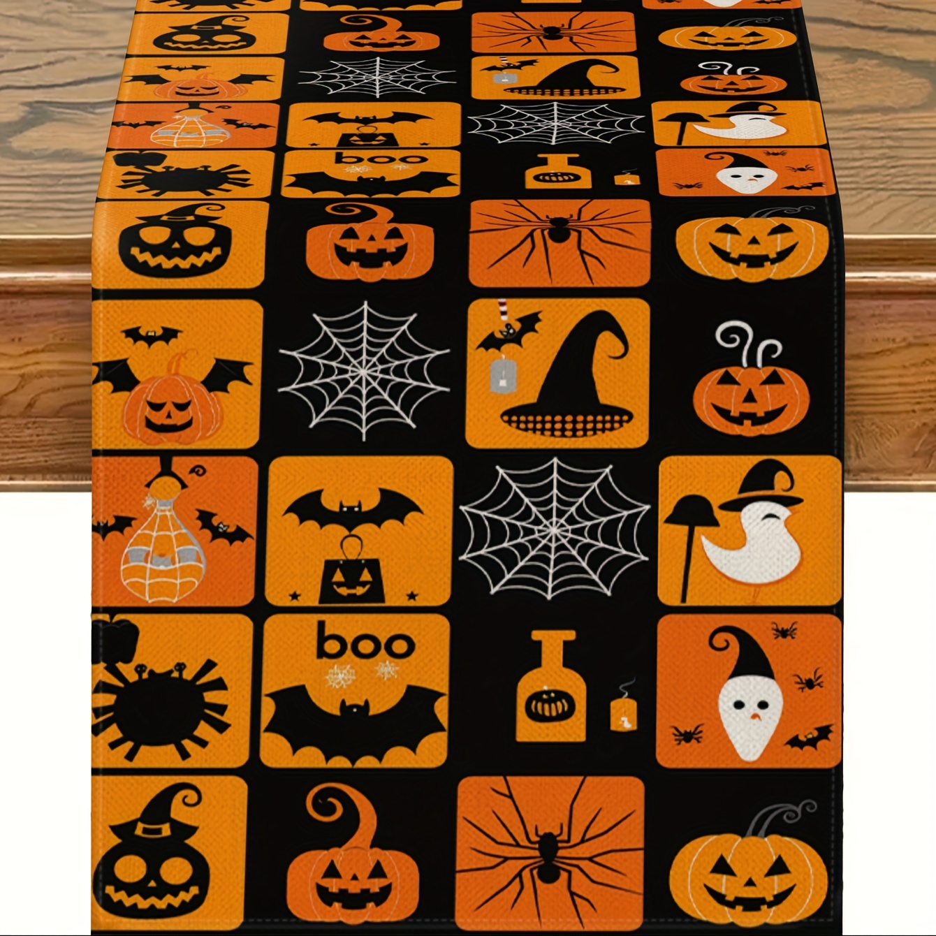 Home Decor Market - 1 Piece of Halloween-Themed Table Runner,