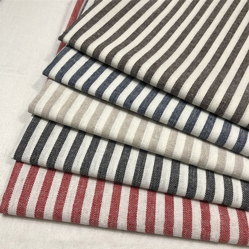 Linen Table Runner - High Quality Yarn-dyed Fabric Striped Cotton