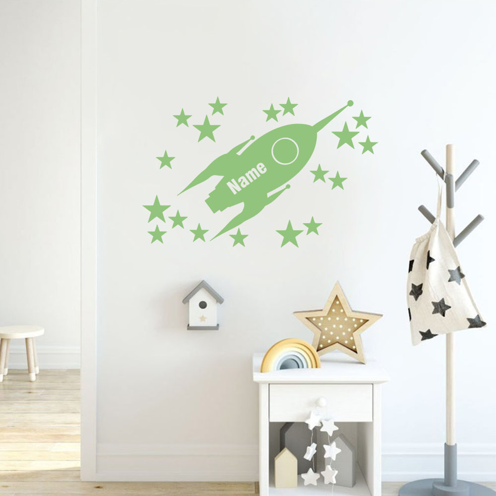 Home Decor Living - 1pc Cartoon Rockets and stars luminous