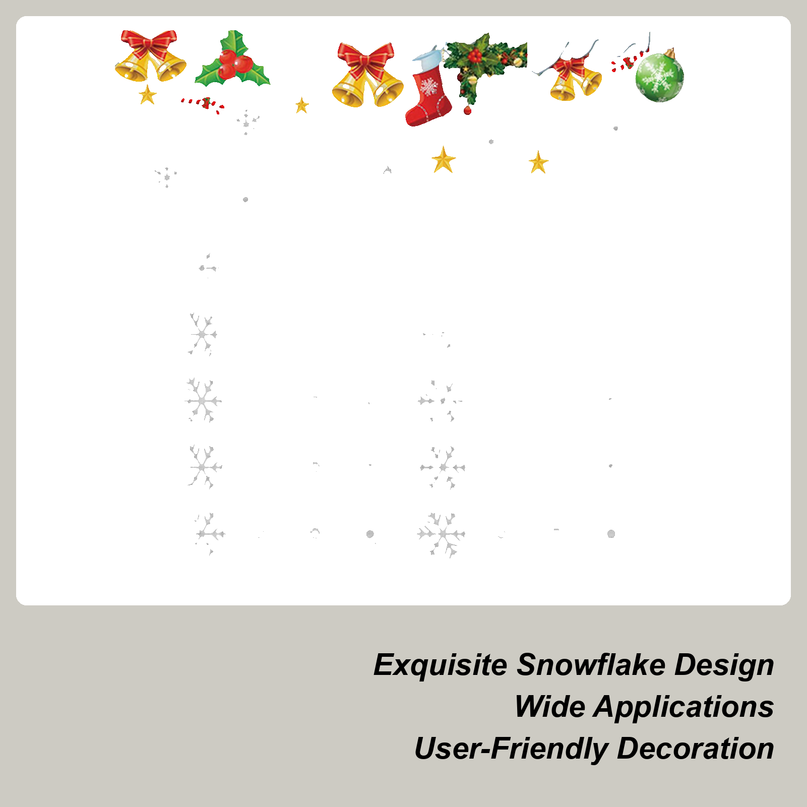 Home Decor Store - Snowflake Window Clings Static Christmas Seasonal