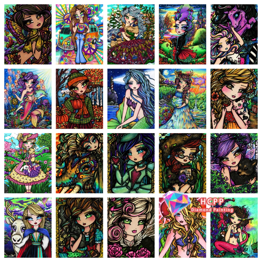 Home Decor Market - New Flower Market Girl Diamond Painting