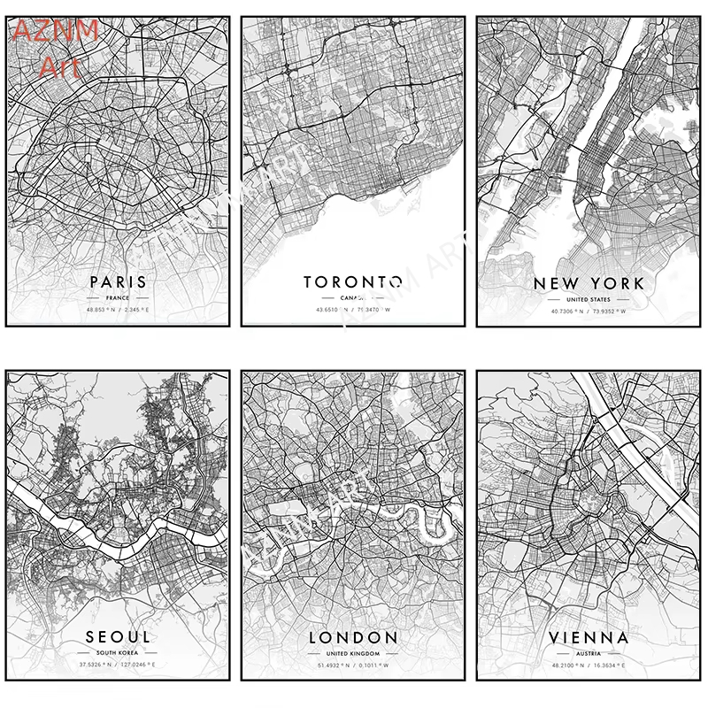 City Map Artwork Poster Paris  – Home Decor New York Bewertung und Preis