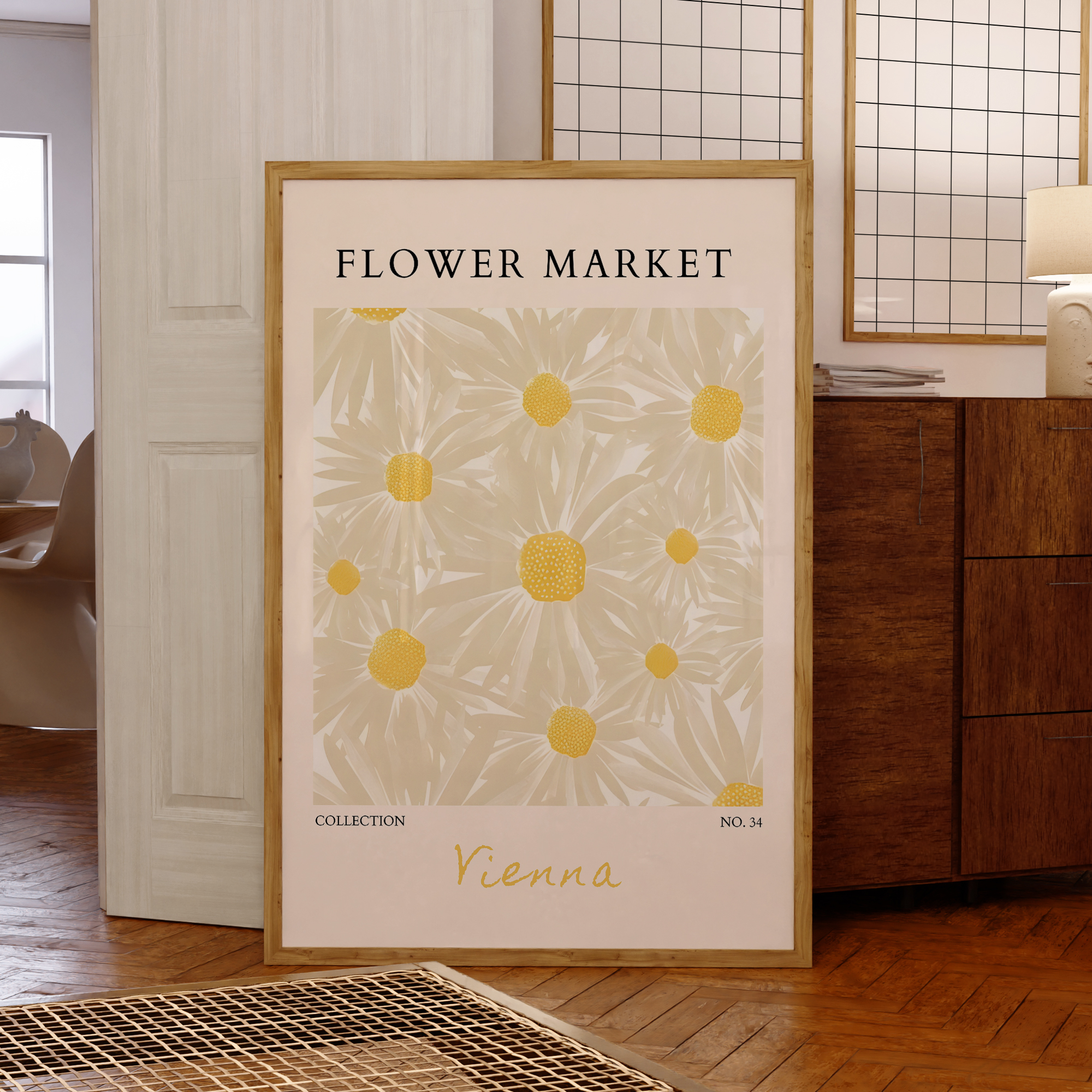 Modern Flower Market Yellow Fl – Home Decor Market Bewertung und Preis