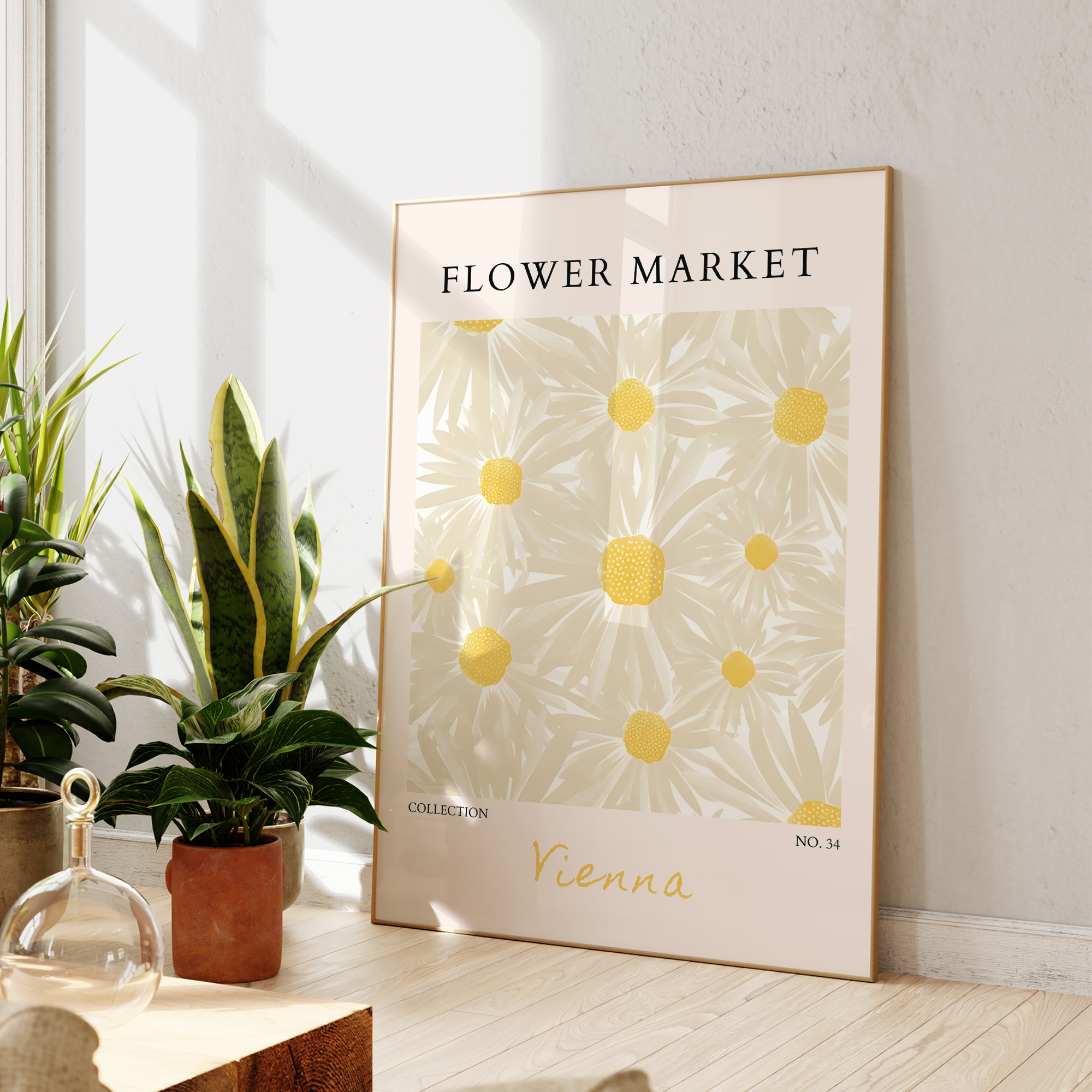 Modern Flower Market Yellow Fl – Home Decor Market Bewertung und Preis