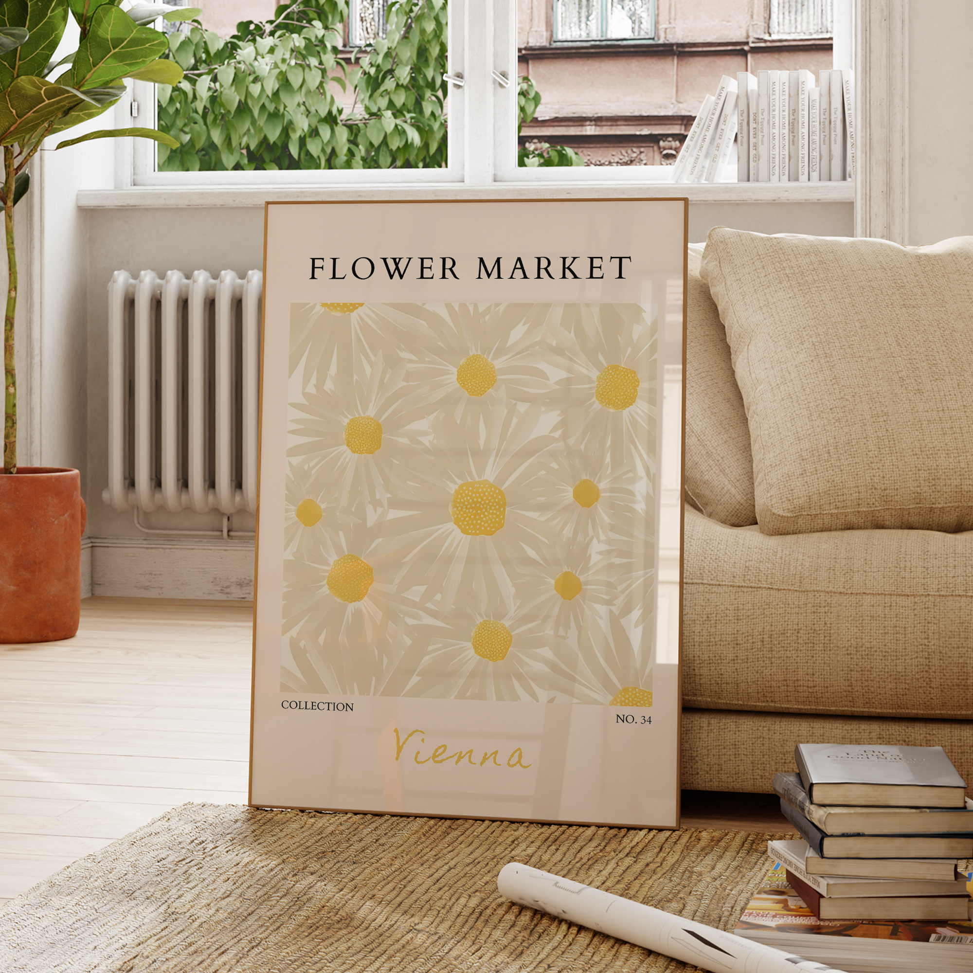 Modern Flower Market Yellow Fl – Home Decor Market Bewertung und Preis
