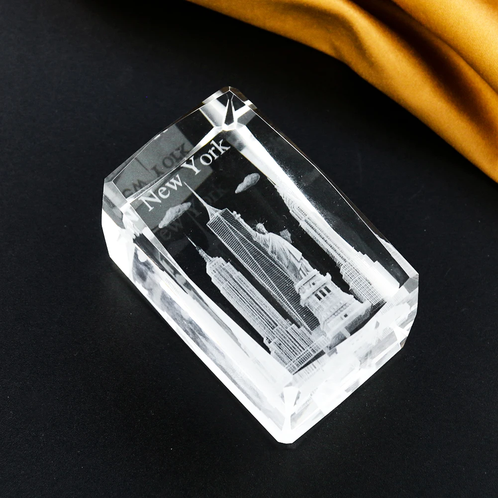 1PC 3D Crystal Carving Empire  – Home Decor New York Bewertung und Preis
