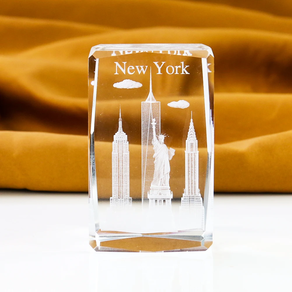 1PC 3D Crystal Carving Empire  – Home Decor New York Bewertung und Preis