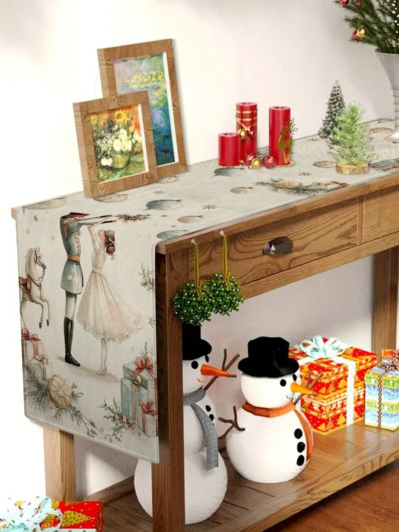 1pc Christmas Nutcracker & Bal – Linen Table Runner Bewertung und Preis