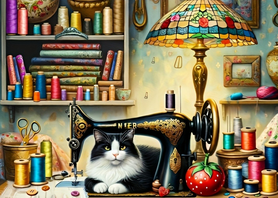 The Cat is under the Sewing Ma – Home Decor Under 1000 Bewertung und Preis