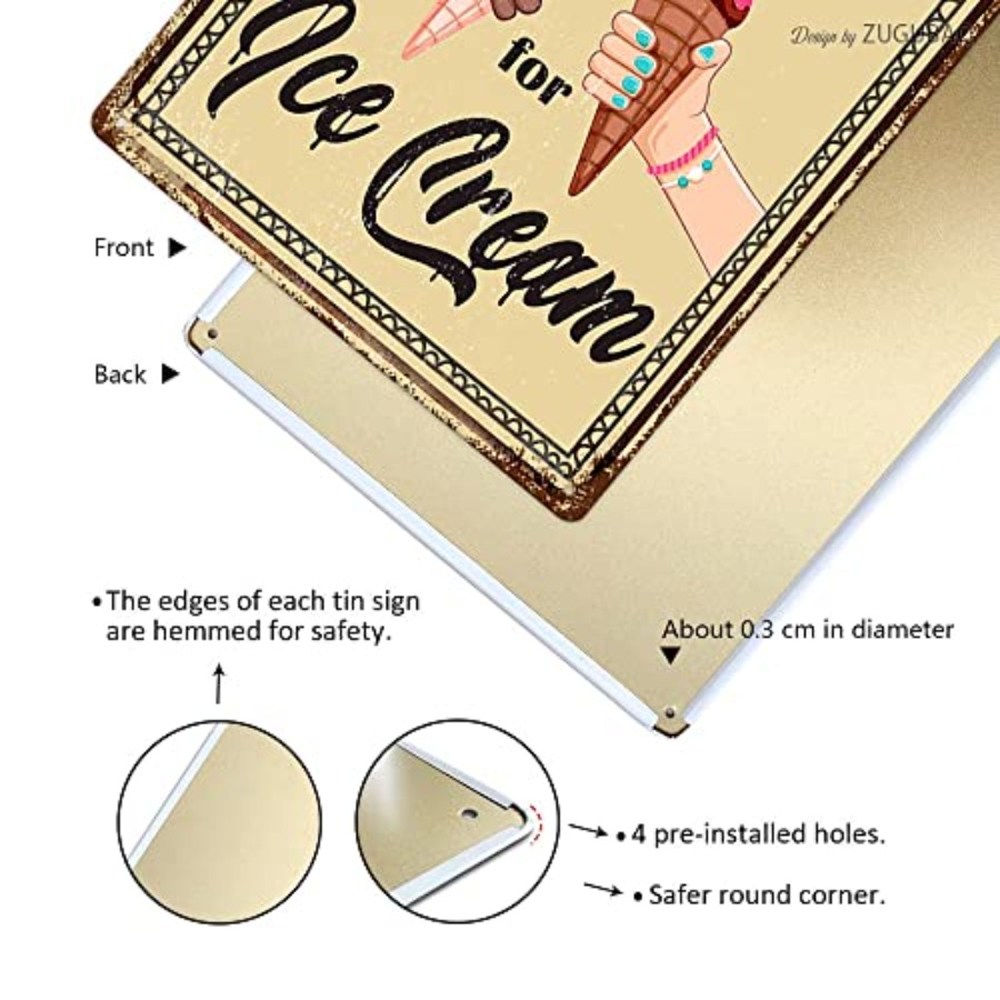 Ice Cream Metal SignI Scream Y – Home Decor Store Bewertung und Preis