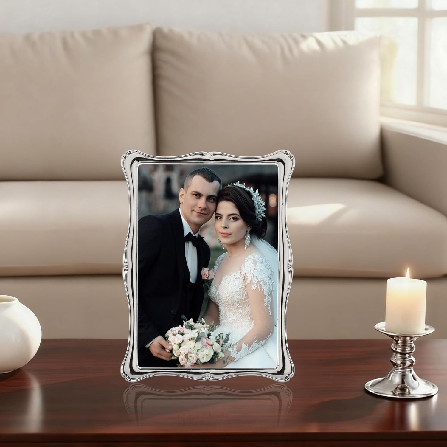 5x7'' Premium Alloy Silver Pho – Bamboo Photo Frame Bewertung und Preis
