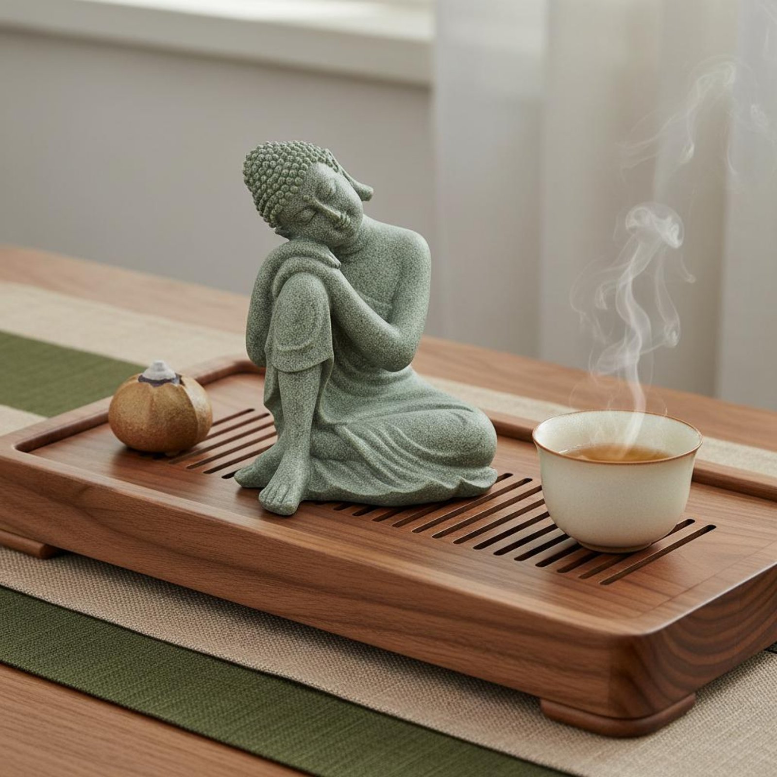 3 Pieces Stone Buddha Decor Te – Home Decor Zen Bewertung und Preis