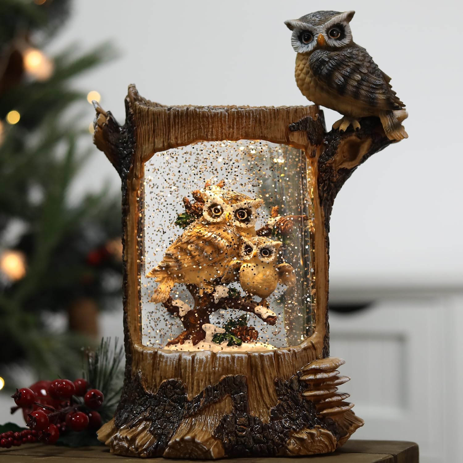 Christmas Owl Family Snow Glob – Home Decor Collection Bewertung und Preis