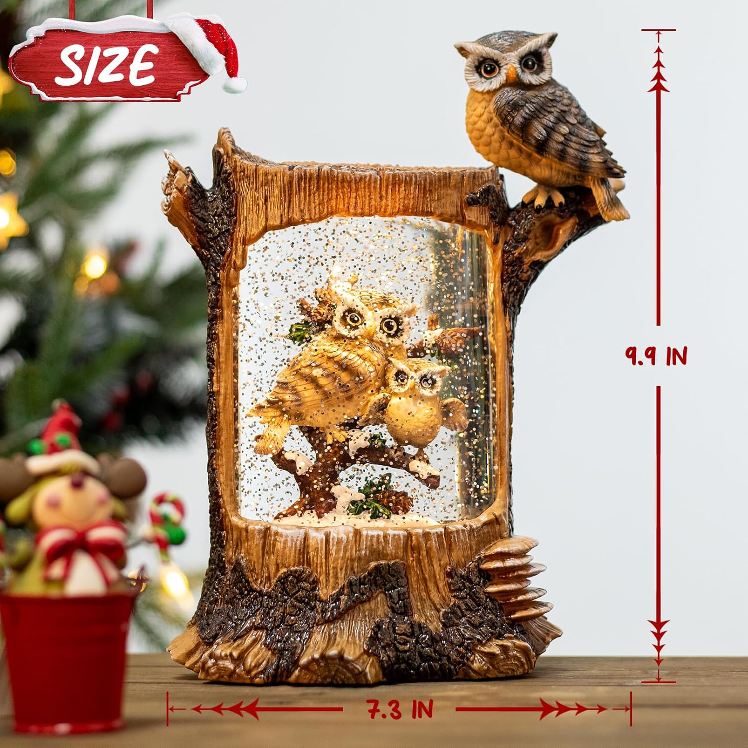 Christmas Owl Family Snow Glob – Home Decor Collection Bewertung und Preis