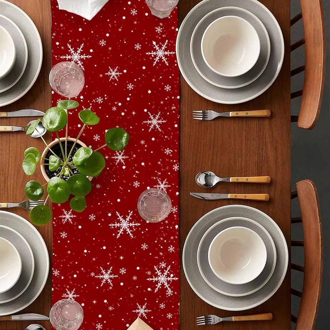 Red Table Runner Christmas Tre – Linen Table Runner Bewertung und Preis