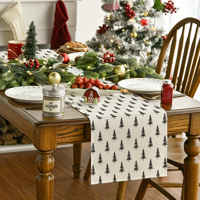 Simple Christmas Tree Table Ru – Linen Table Runner Bewertung und Preis