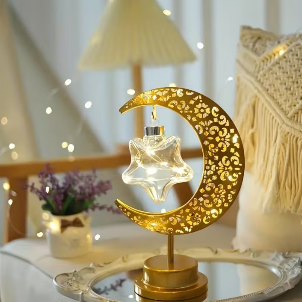 1PC LED hanging star and moon  – Hanging Moon Lamp Bewertung und Preis