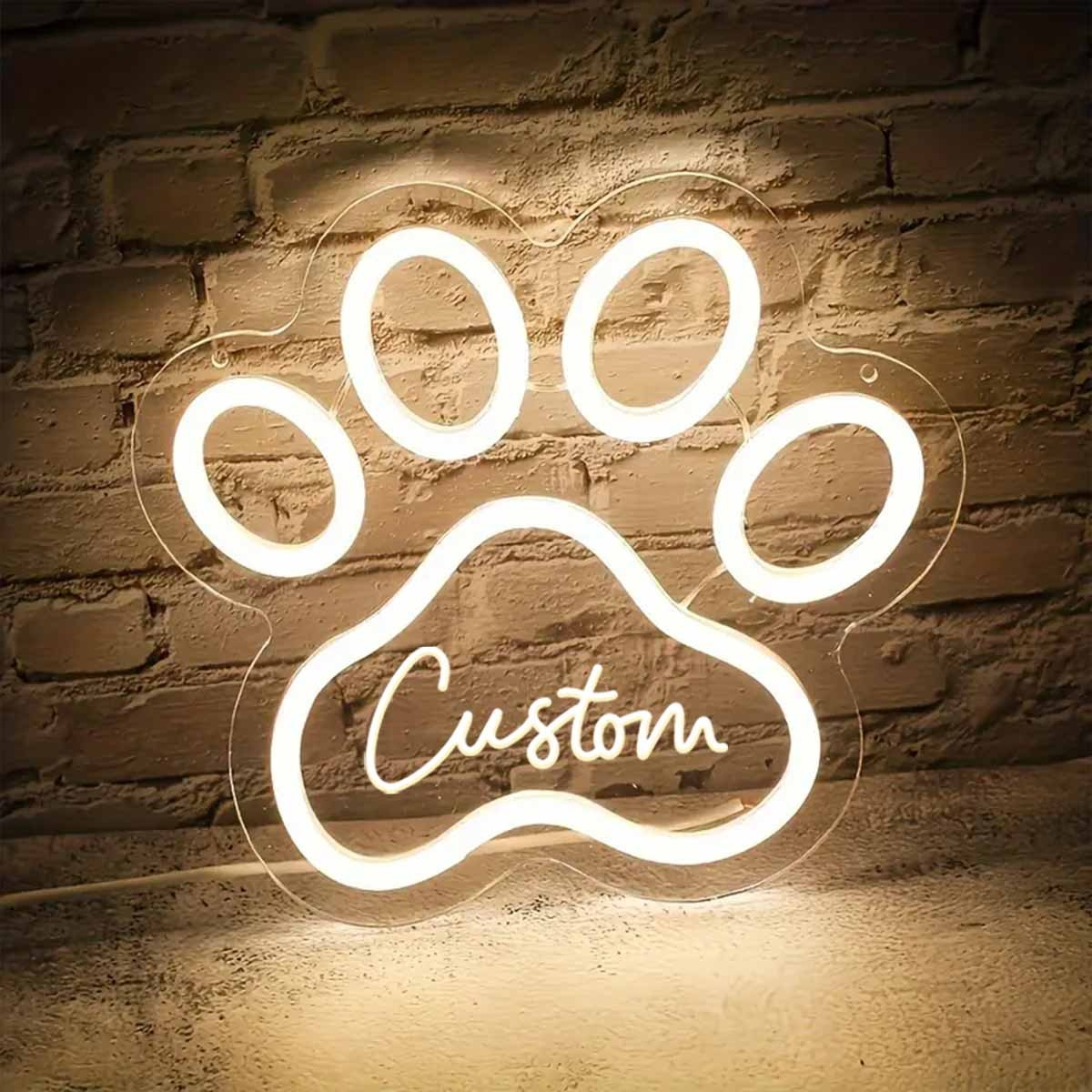 Custom Paw Print Neon Sign wit – Home Decor Store Bewertung und Preis