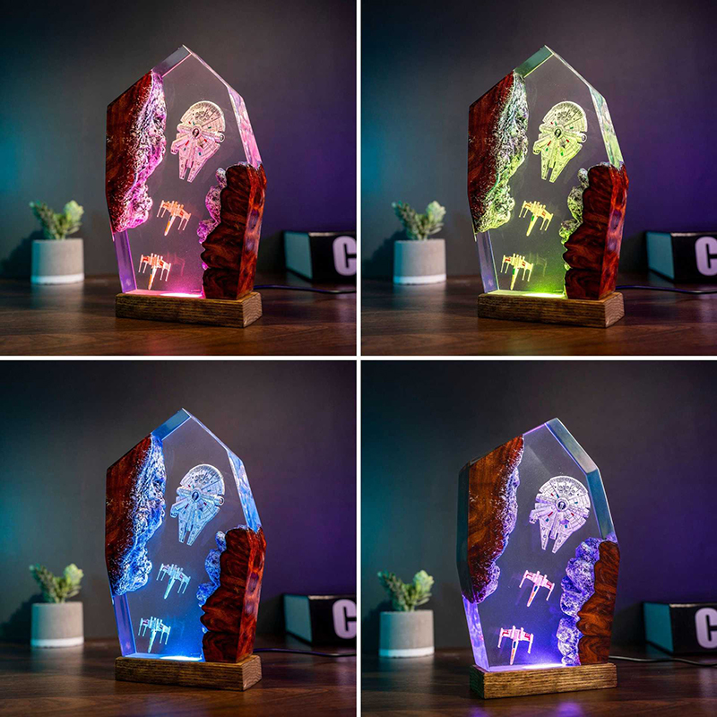 Table Resin Lamp Universe War  – Home Decor For Birthday Bewertung und Preis