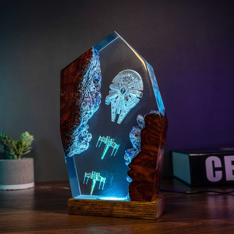 Table Resin Lamp Universe War  – Home Decor For Birthday Bewertung und Preis