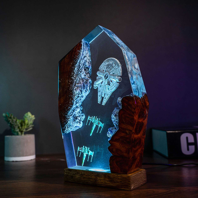 Table Resin Lamp Universe War  – Home Decor For Birthday Bewertung und Preis
