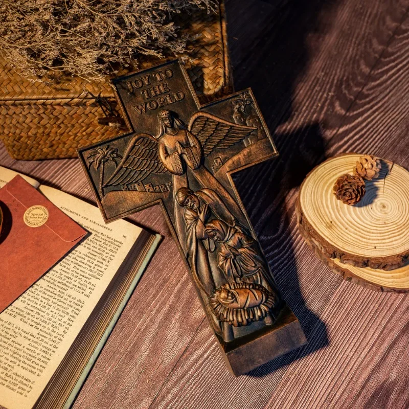 Vintage Wooden Nativity Scene  – Home Decor Living Bewertung und Preis