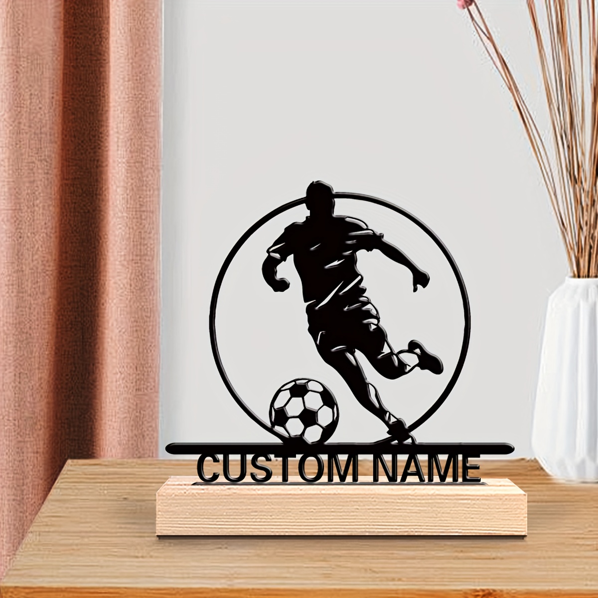 Custom Soccer Player Metal Sta – Home Decor For Birthday Bewertung und Preis