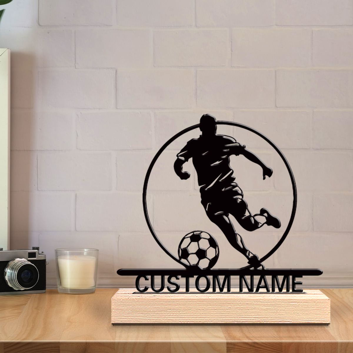 Custom Soccer Player Metal Sta – Home Decor For Birthday Bewertung und Preis