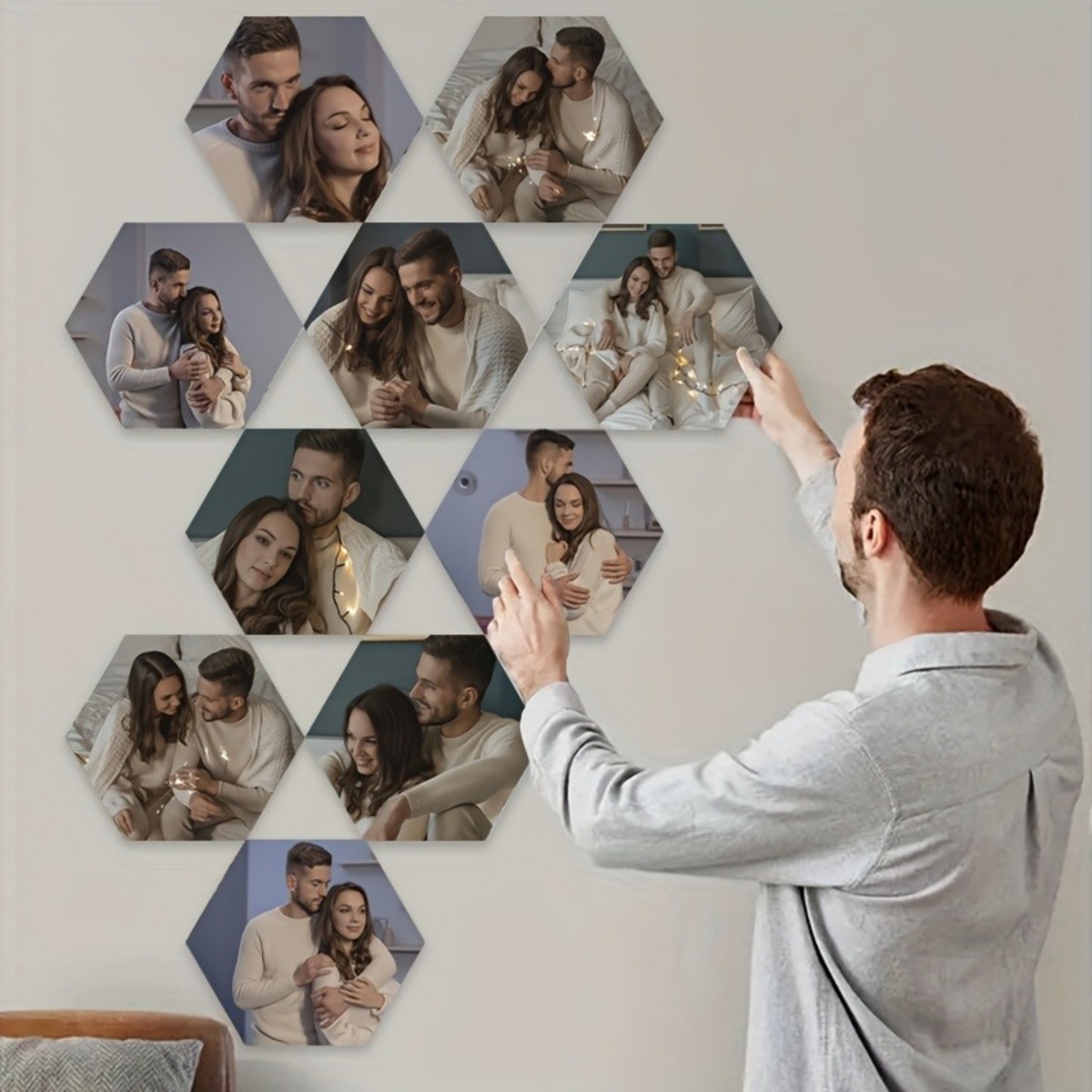 Custom Wall Decor — Modern Hex – Home Decor For Birthday Bewertung und Preis