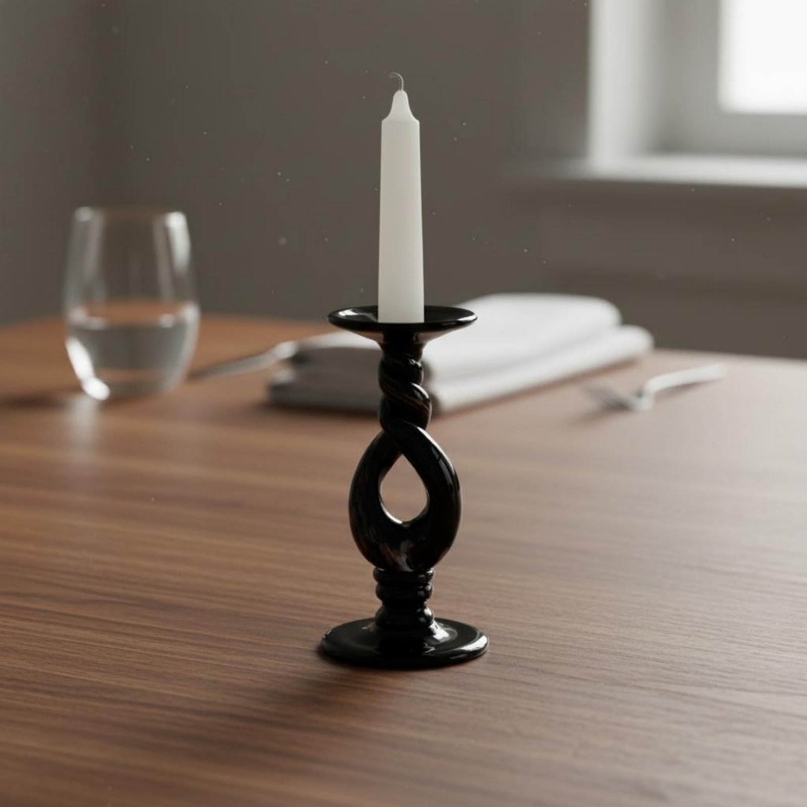 2 Pieces Black Glass Candlesti – Home Decor Luxury Bewertung und Preis