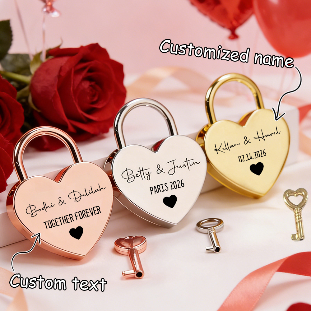 Custom Name Heart-Shaped Padlo – Home Decor For Birthday Bewertung und Preis