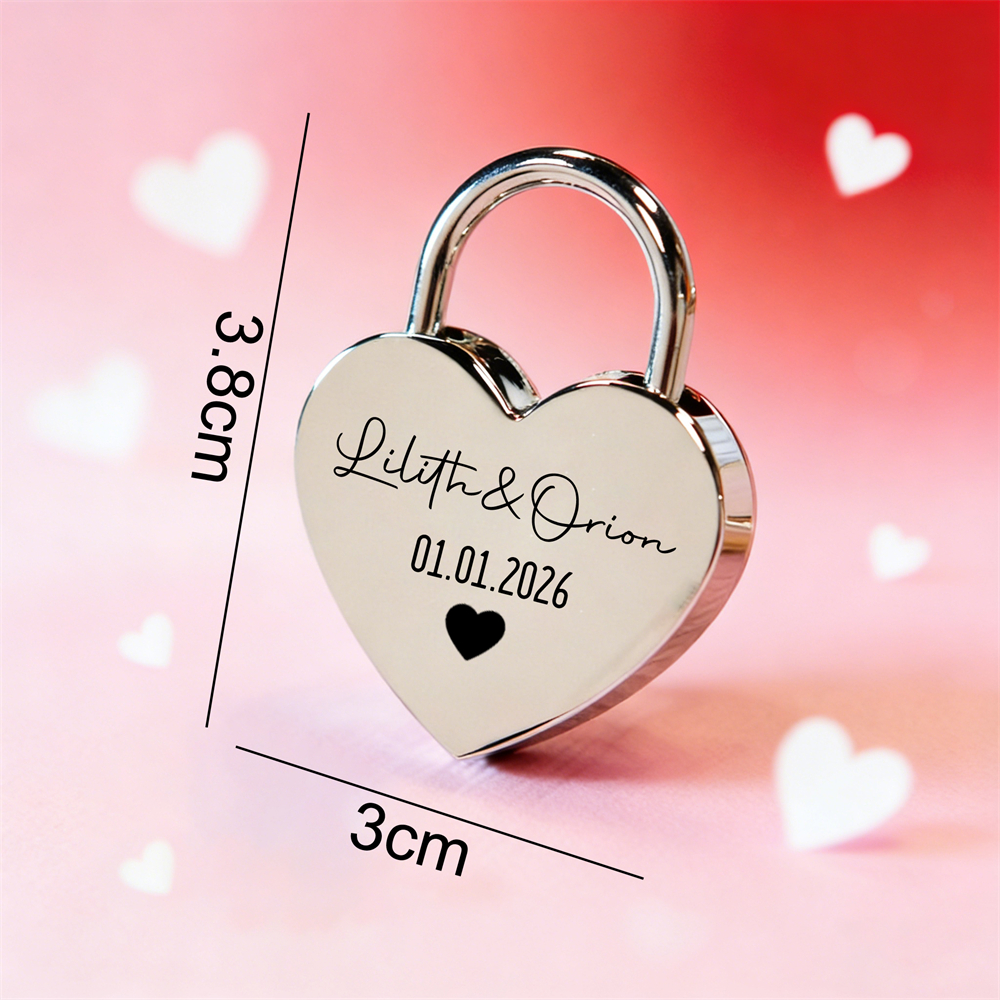 Custom Name Heart-Shaped Padlo – Home Decor For Birthday Bewertung und Preis