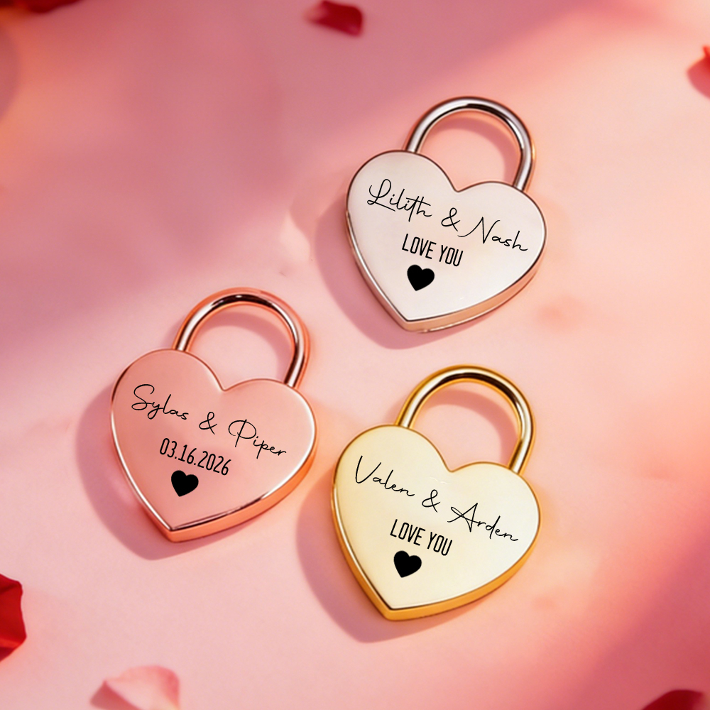 Custom Name Heart-Shaped Padlo – Home Decor For Birthday Bewertung und Preis