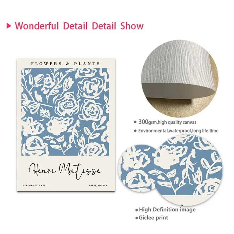 Blue Henri Matisse Yayoi Kusam – Home Decor Market Bewertung und Preis
