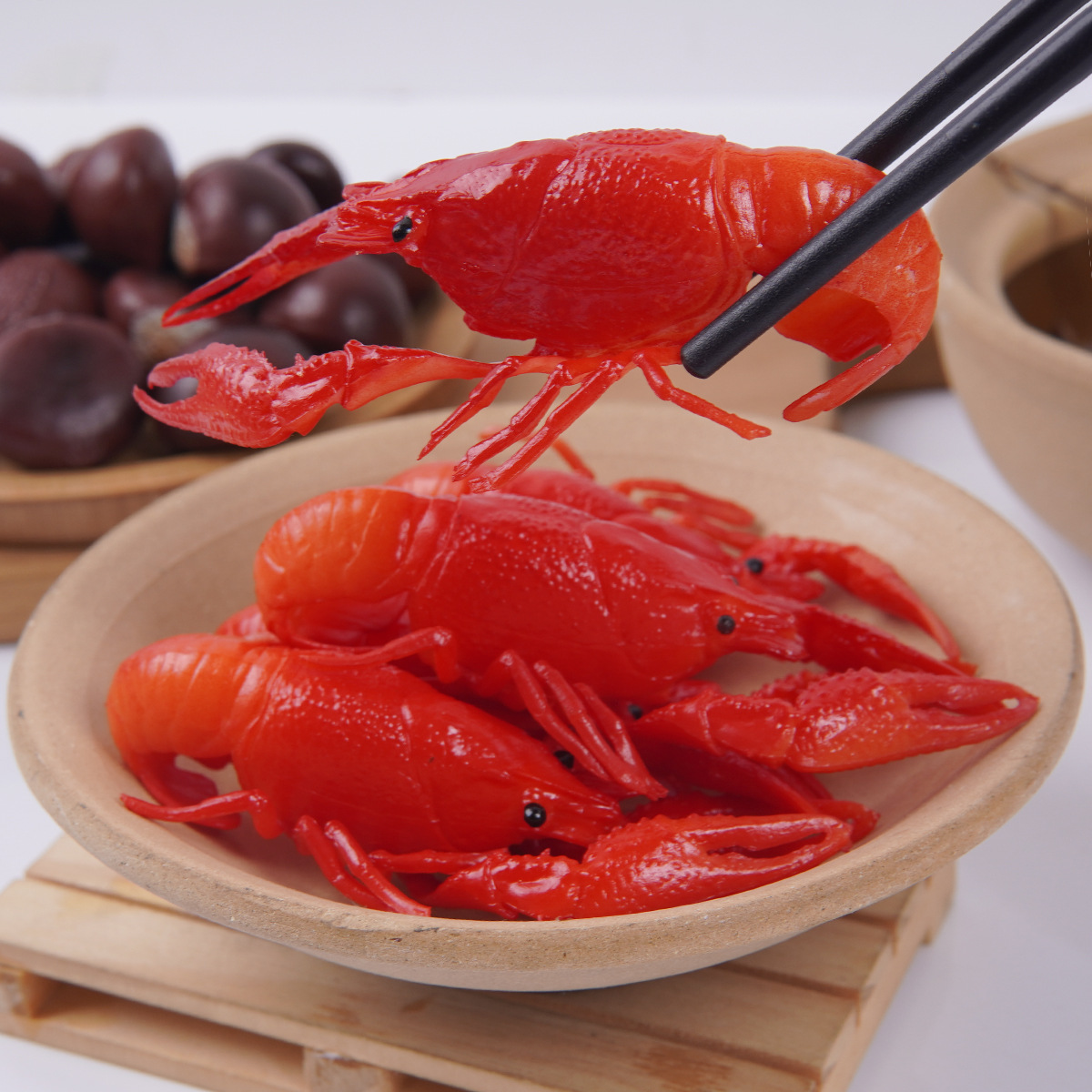 5Pcs Simulated Spicy Crayfish  – Home Decor Market Bewertung und Preis