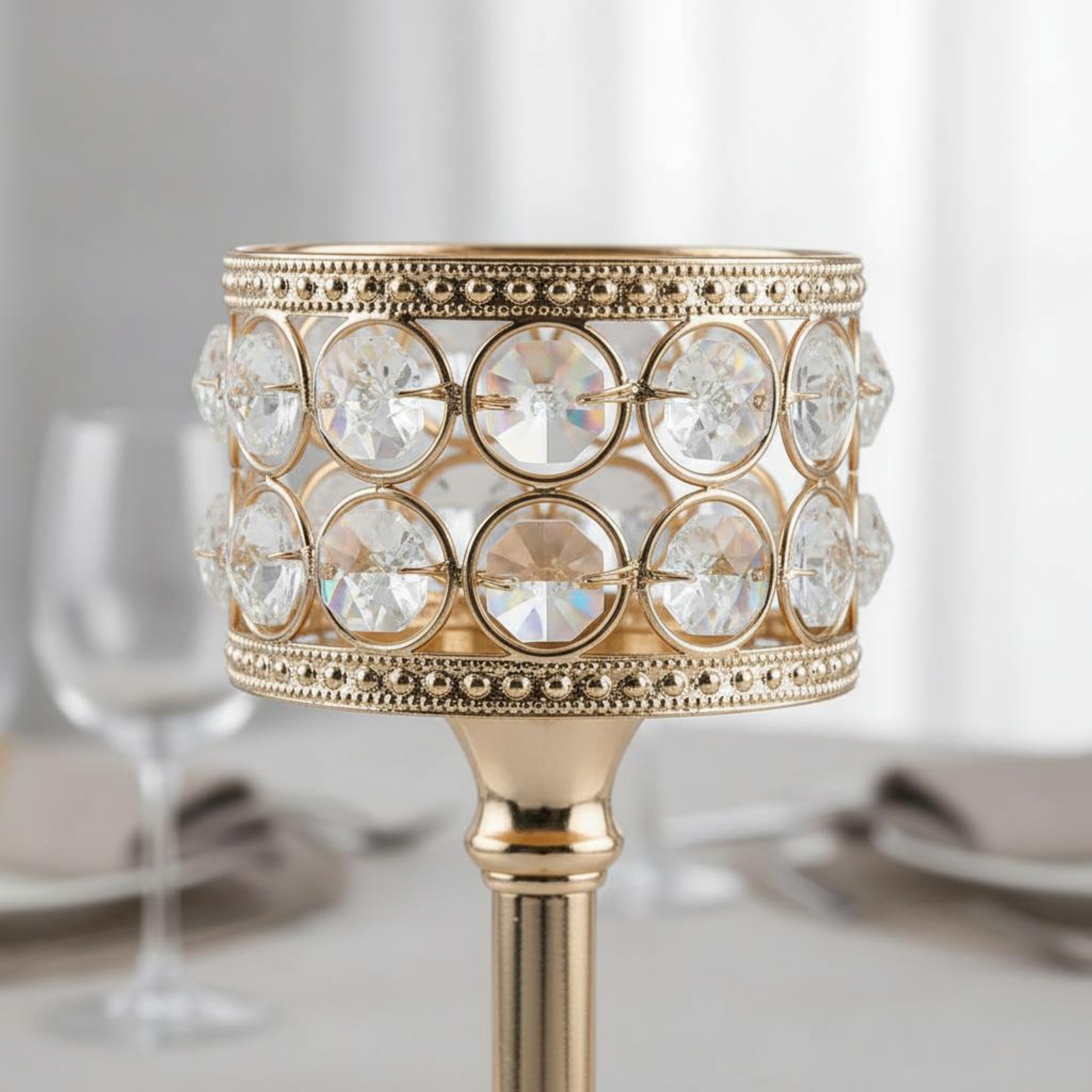 3 Pieces Gold Crystal Candle H – Home Decor Luxury Bewertung und Preis