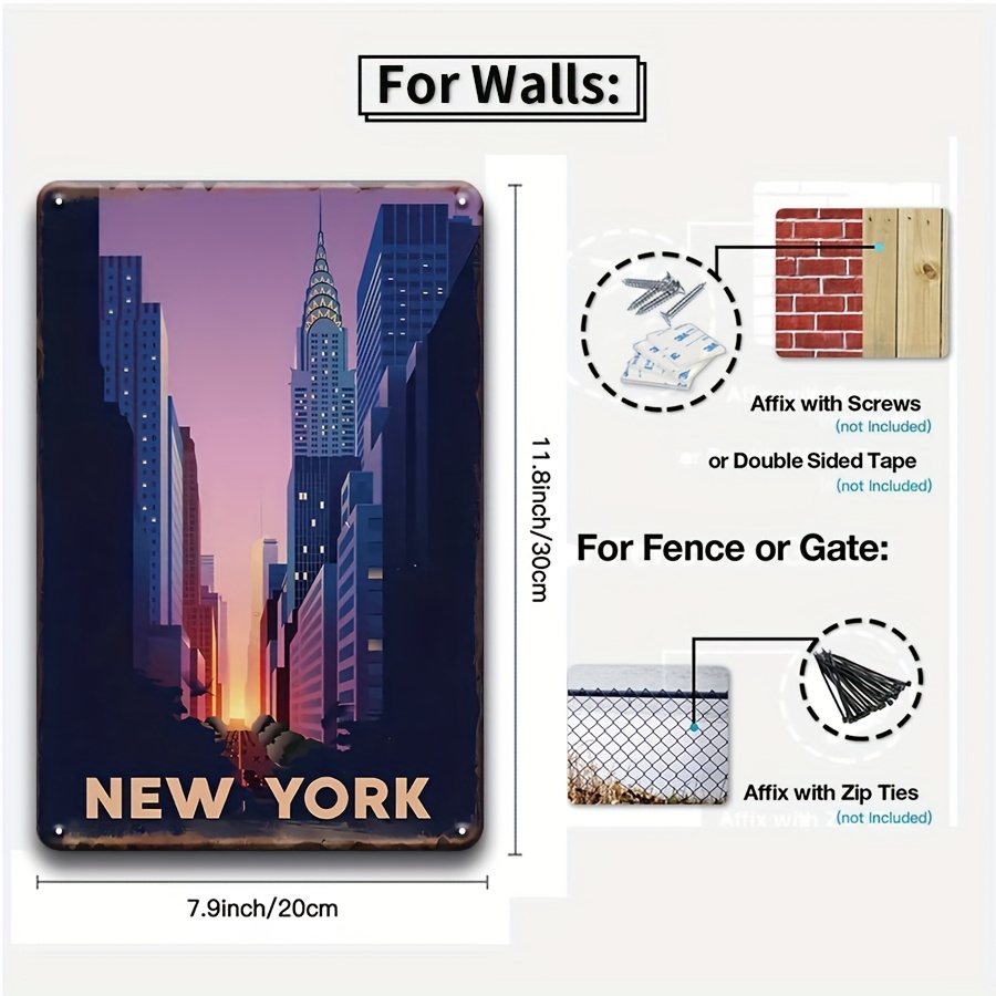 6pcs New York Metal Tin Decora – Home Decor New York Bewertung und Preis