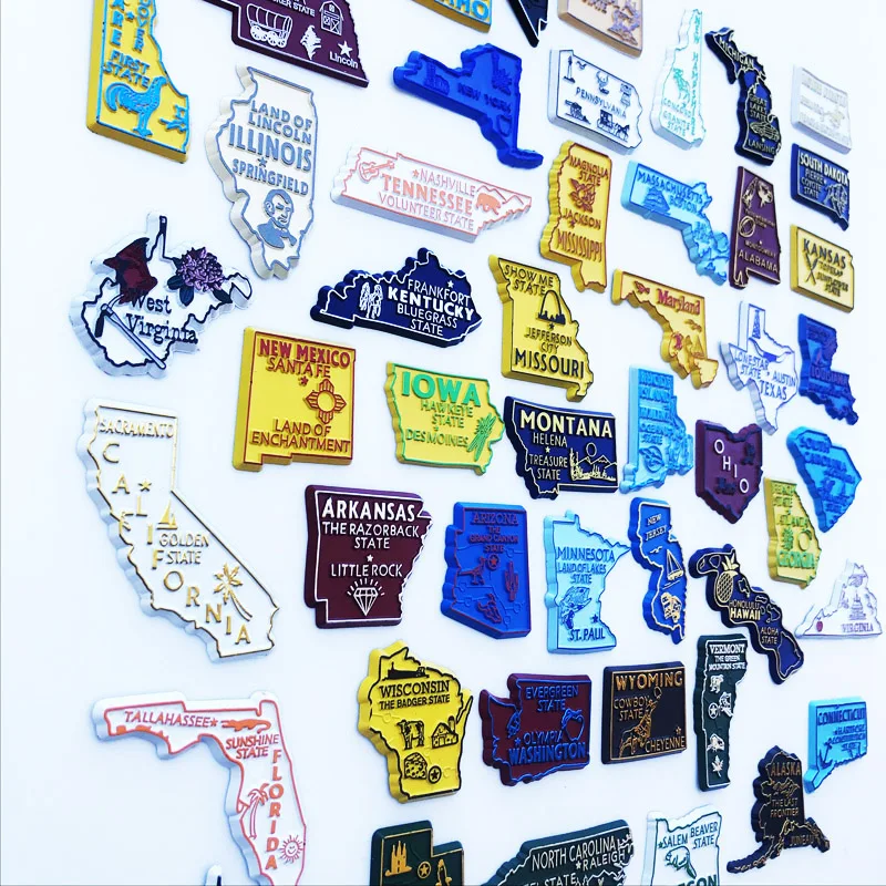U.S. States Refrigerator Magne – Home Decor New York Bewertung und Preis