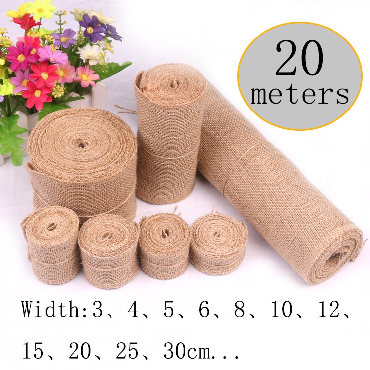 5-30CM natural jute linen fabr – Linen Table Runner Bewertung und Preis
