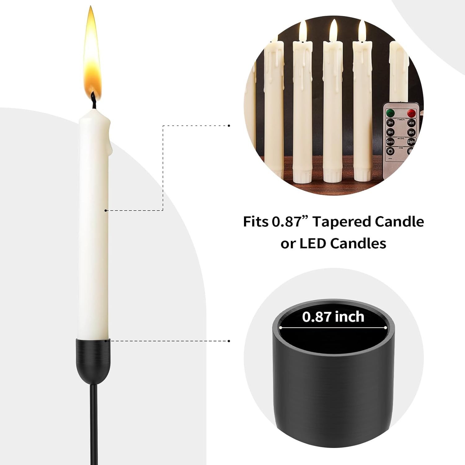 3PCS Black Candle Holder Set f – Home Decor Store Bewertung und Preis