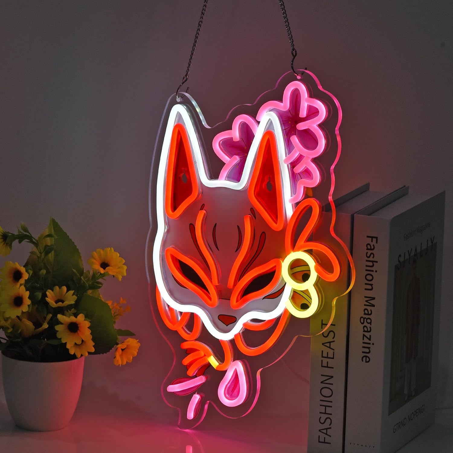 Fox Mask Neon Sign Light Wall  – Home Decor Market Bewertung und Preis