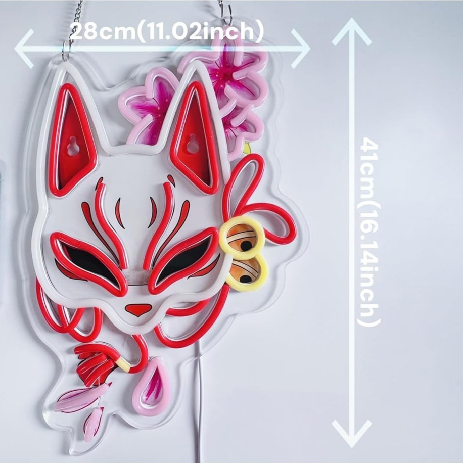 Fox Mask Neon Sign Light Wall  – Home Decor Market Bewertung und Preis