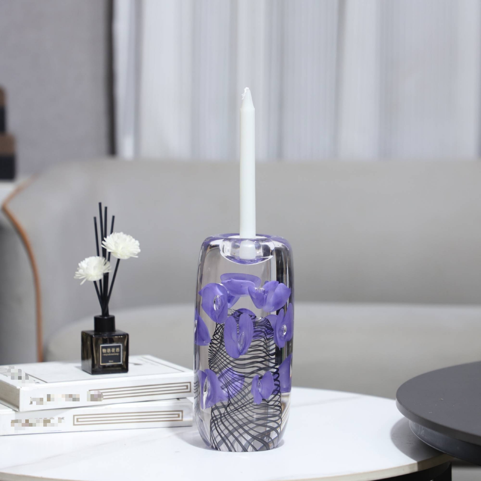 Violet Petal Glass Candle Hold – Home Decor Luxury Bewertung und Preis