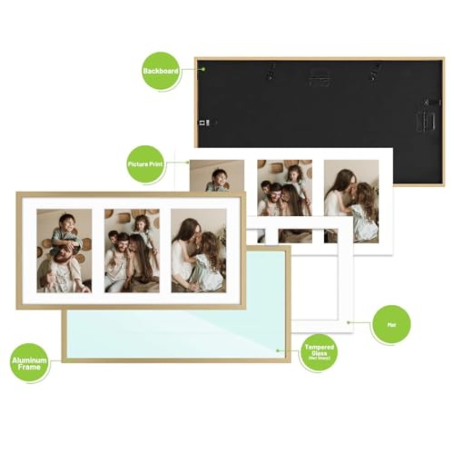 4x6 Aluminum Collage Frame Dis – Bamboo Photo Frame Bewertung und Preis