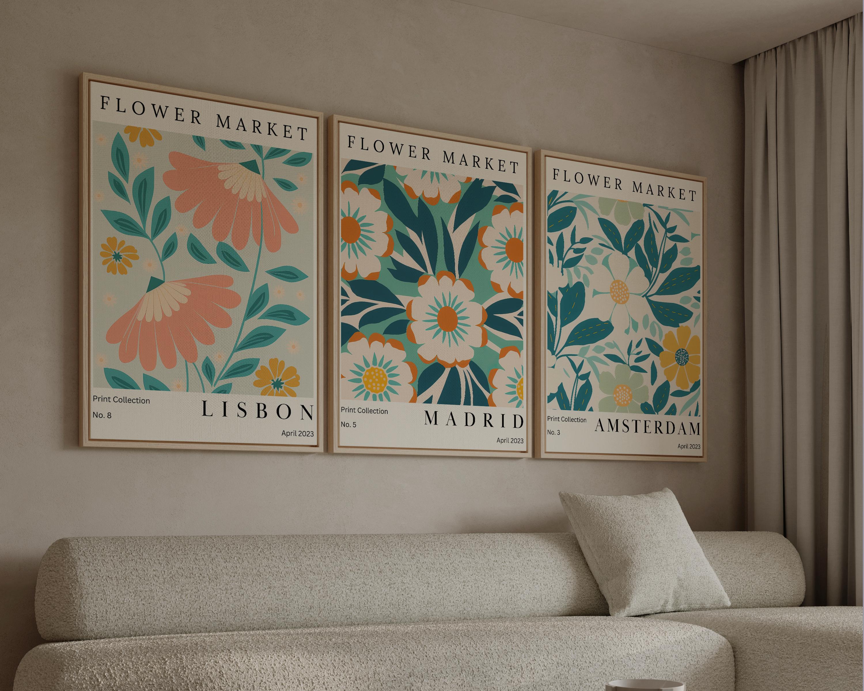 Boho Flower Market Canvas Wall – Home Decor Market Bewertung und Preis